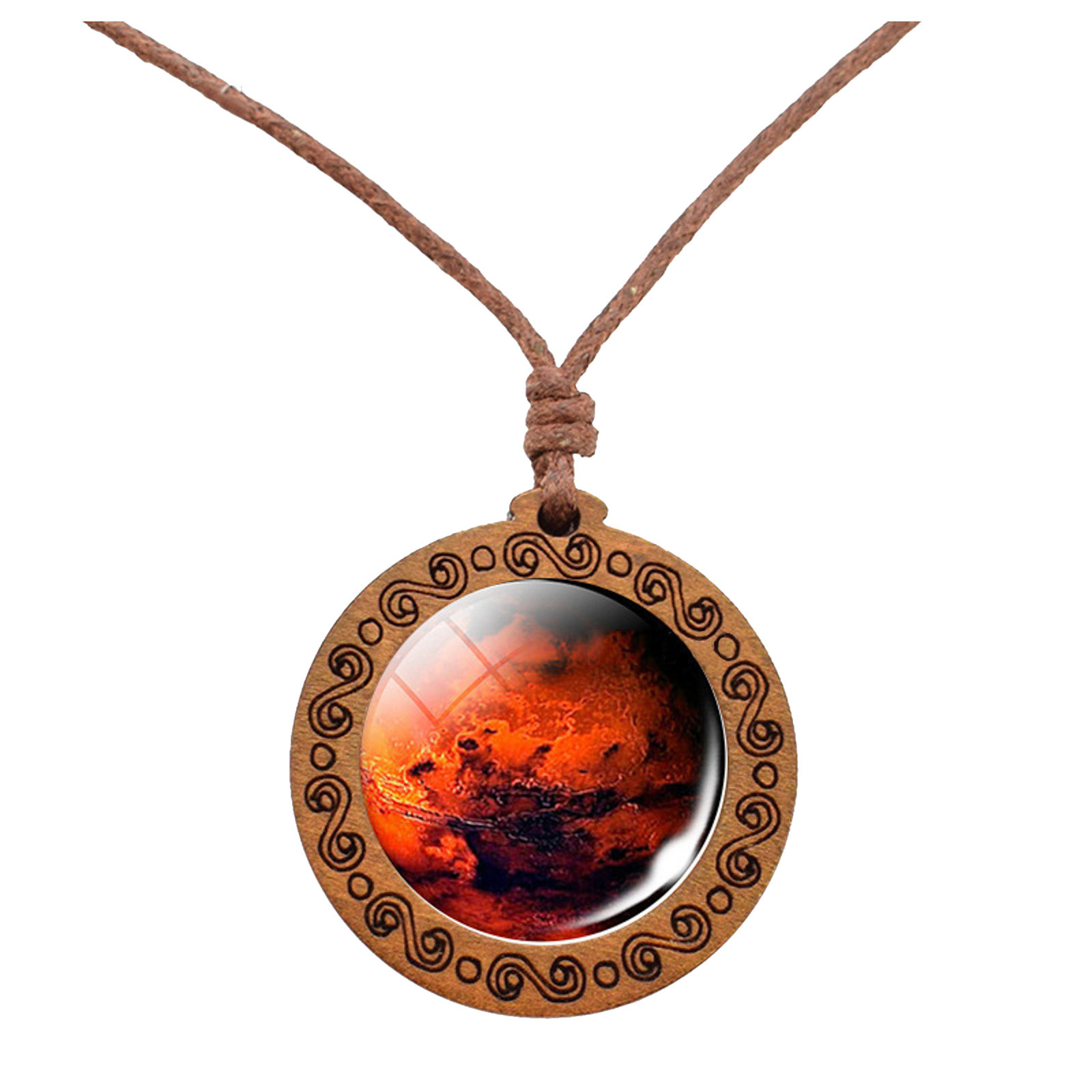 thumbnail image 2 of Ocho planetas collar colgante de doble cara de vidrio Universo Galaxy Solar System collar para las mujeres, 2 of 2